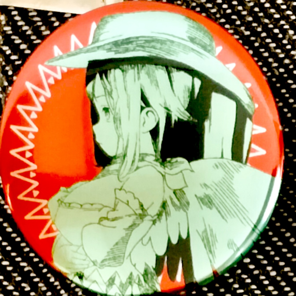 驪駒早鬼メタリック缶バッジ