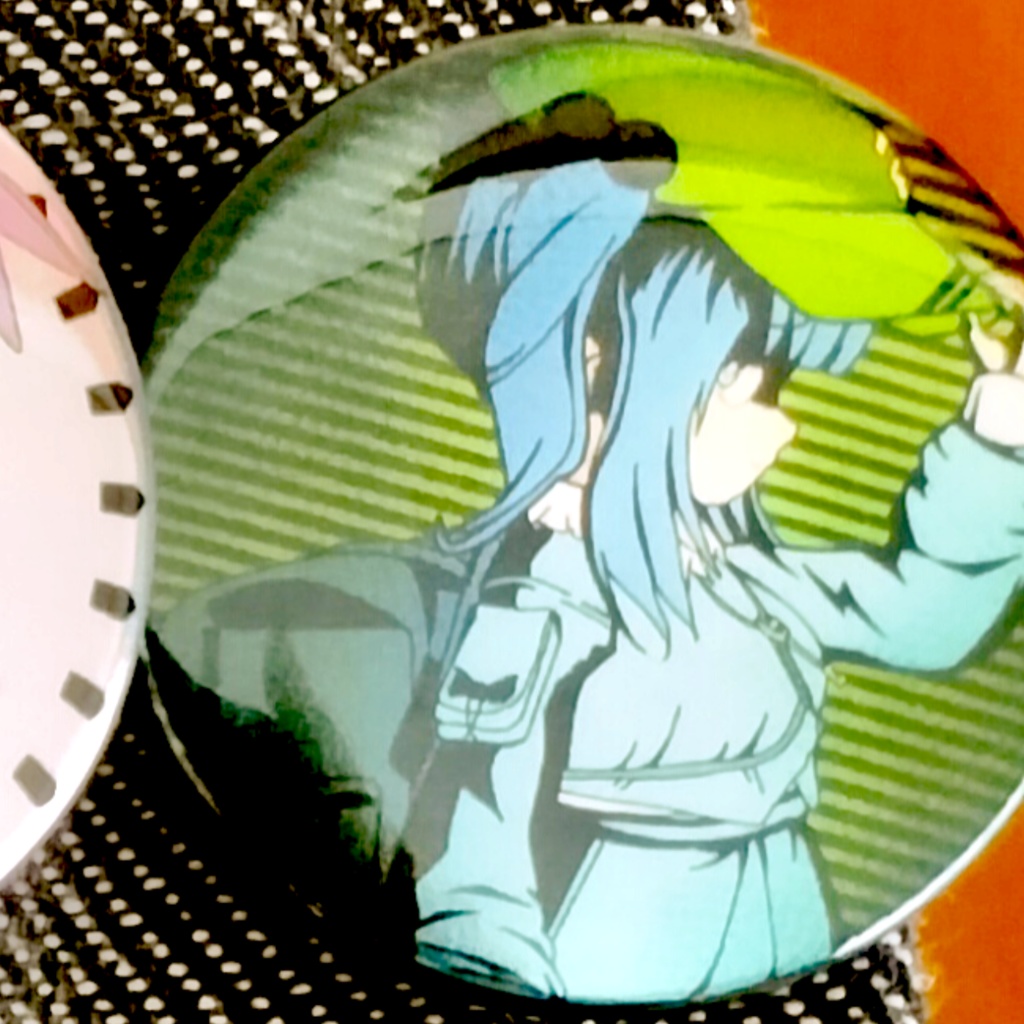 河城にとりメタリック缶バッジ