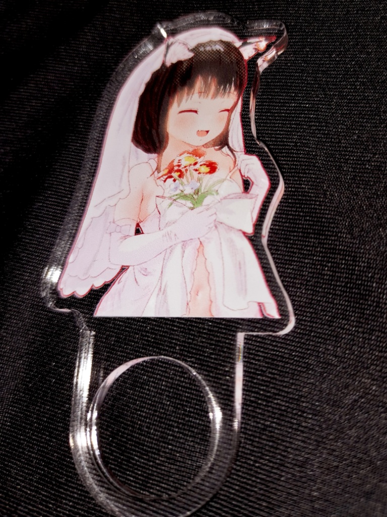 橙・ウェディングアクリルリング
