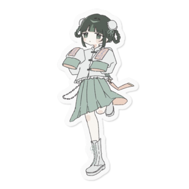 3Te Iクリアステッカー【チャイナ服】