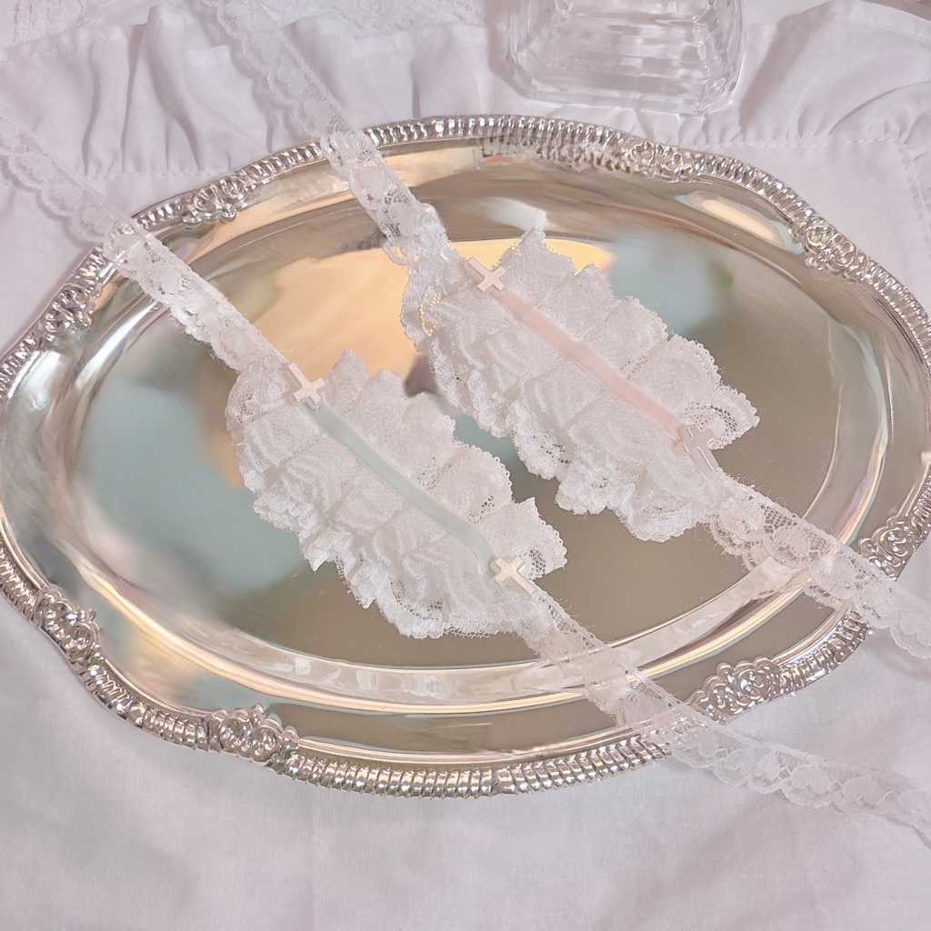 【ヘッドドレス】frill cross headdress