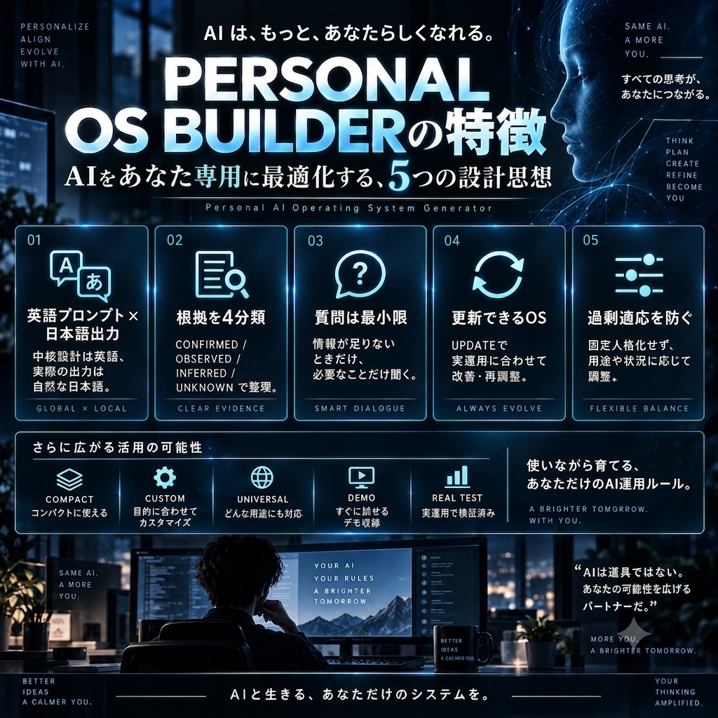 PERSONAL OS BUILDER │AIを「あなた専用」に再設計する超個人最適化プロンプト