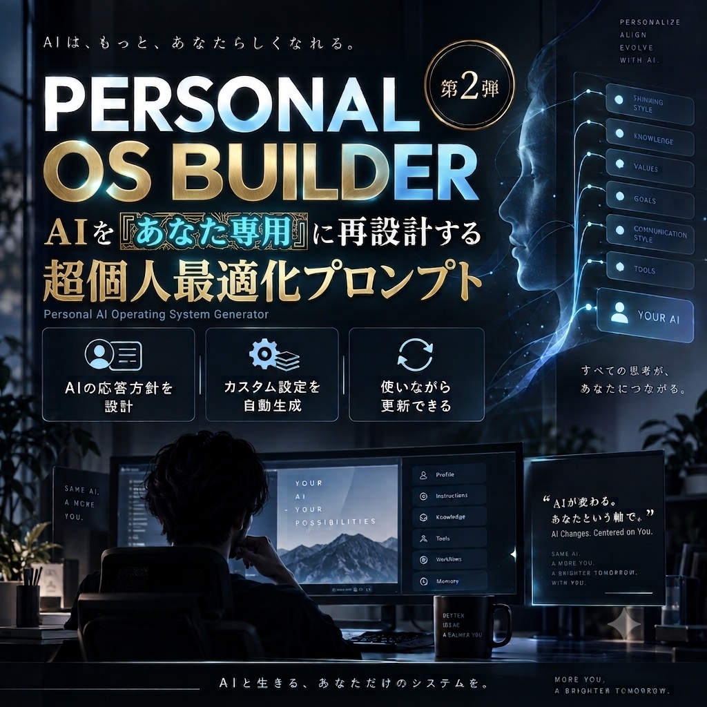 PERSONAL OS BUILDER │AIを「あなた専用」に再設計する超個人最適化プロンプト