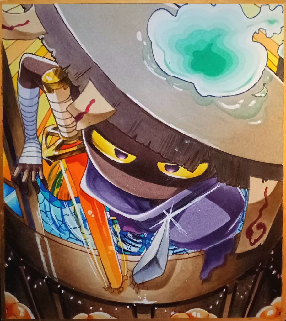 💜さん、🎃色紙