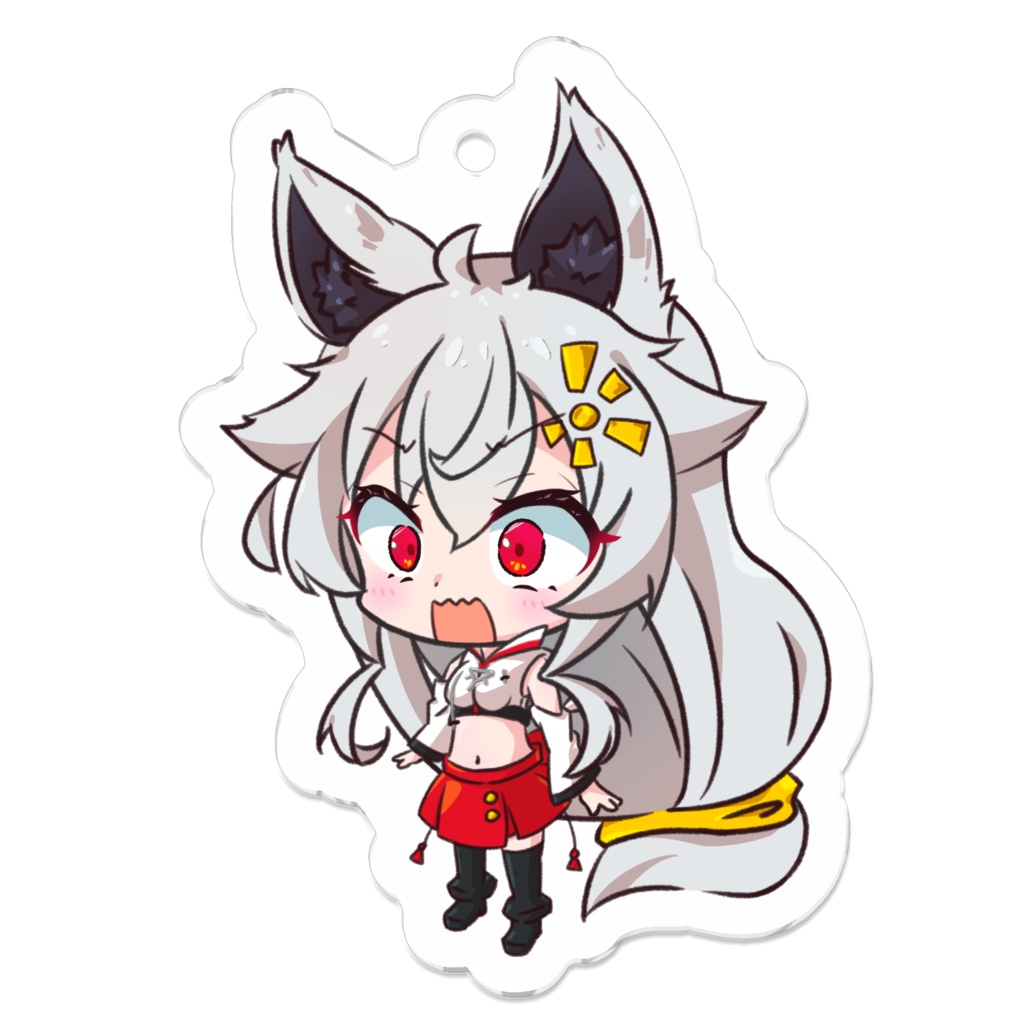 解説してくれる晴ちゃん（どわぁ）のアクリルキーホルダー