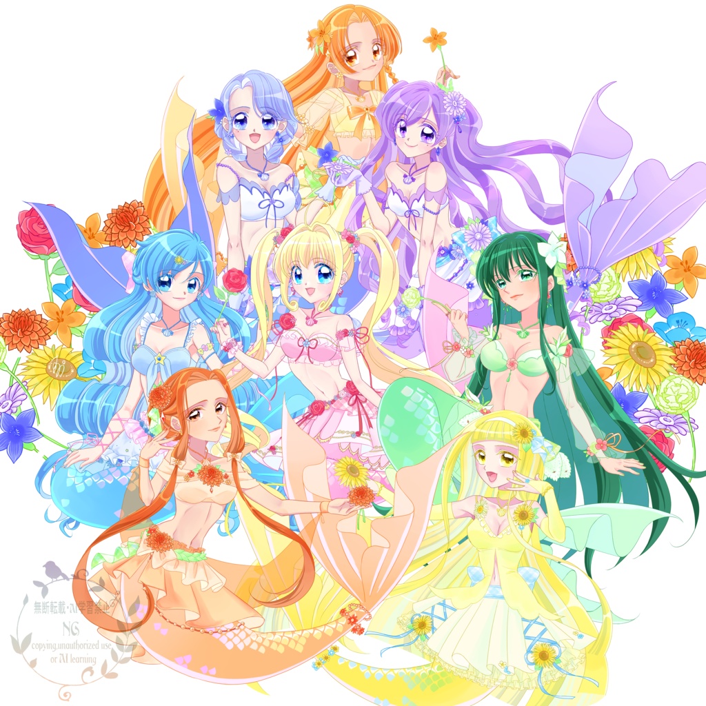 おはなマーメイドアクスタ(手違いでノエルの欄が星羅の次になってます)