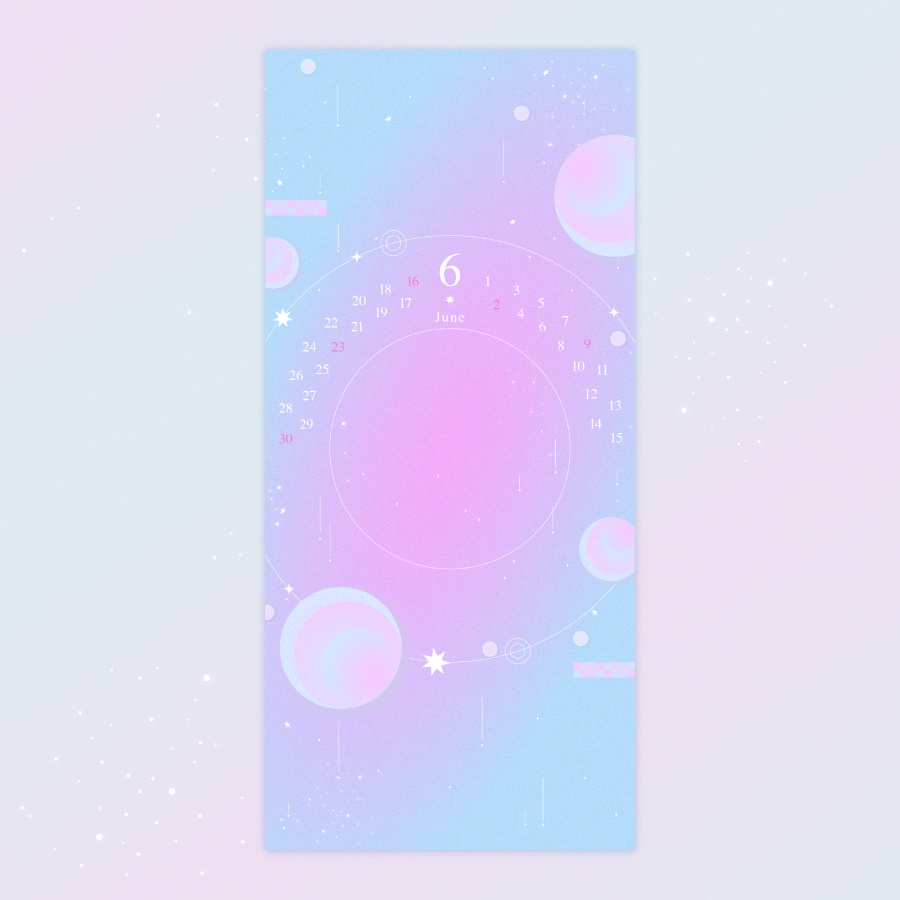 カレンダー付きスマホ壁紙【おはようVTuberにも使える!】