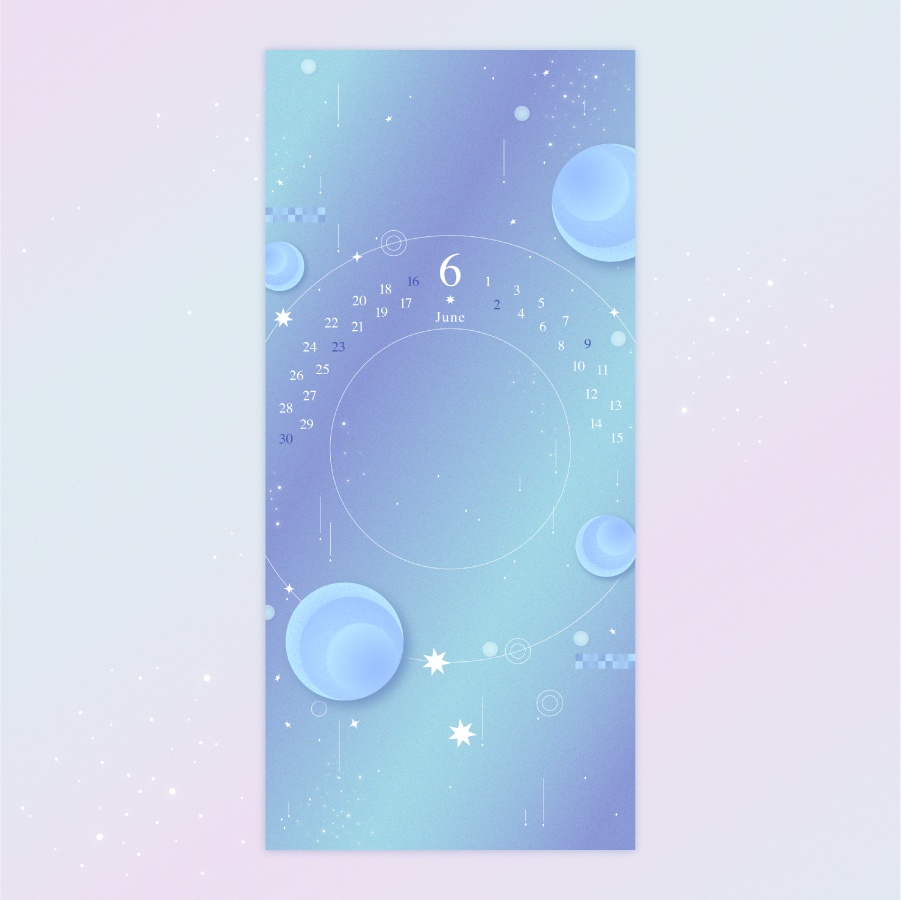 カレンダー付きスマホ壁紙【おはようVTuberにも使える!】