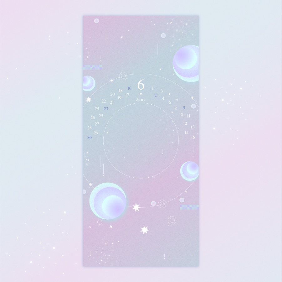 カレンダー付きスマホ壁紙【おはようVTuberにも使える!】