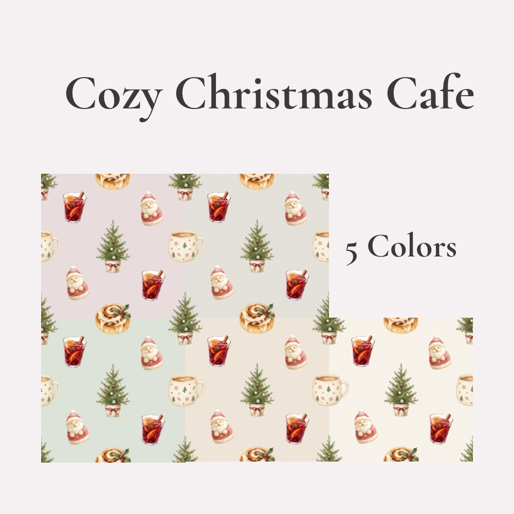 Christmas Seamless Pattern Collection | 5 Designs × 5 Colors | 25 Digital Papers