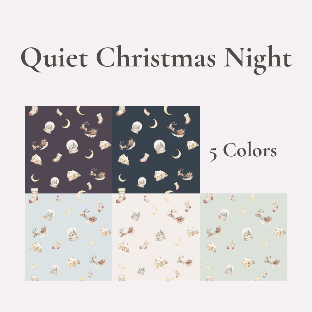 Christmas Seamless Pattern Collection | 5 Designs × 5 Colors | 25 Digital Papers