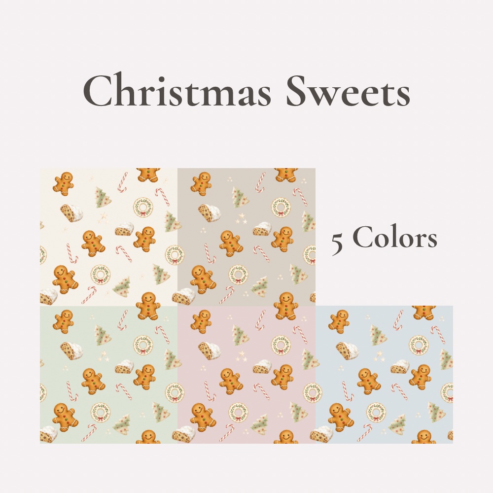 Christmas Seamless Pattern Collection | 5 Designs × 5 Colors | 25 Digital Papers