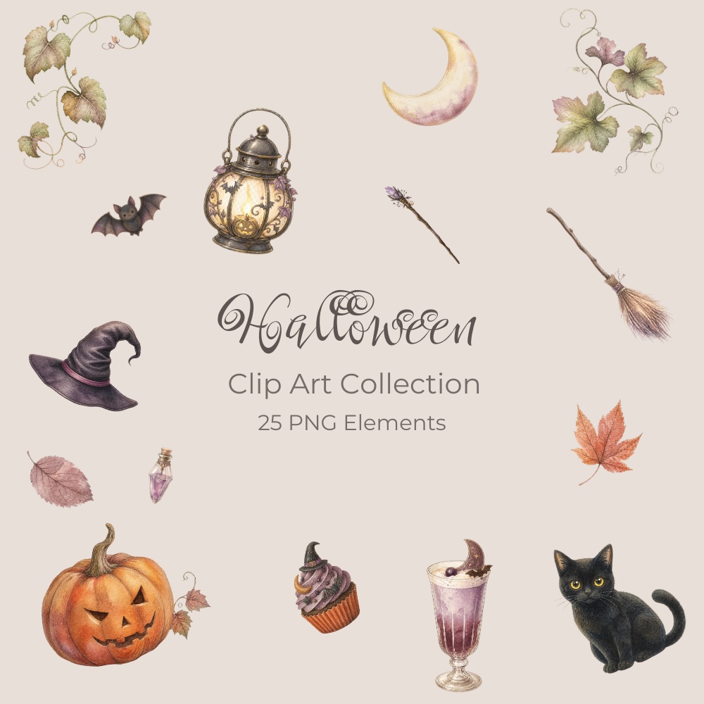 Halloween Clip Art Collection|25 PNG Elements