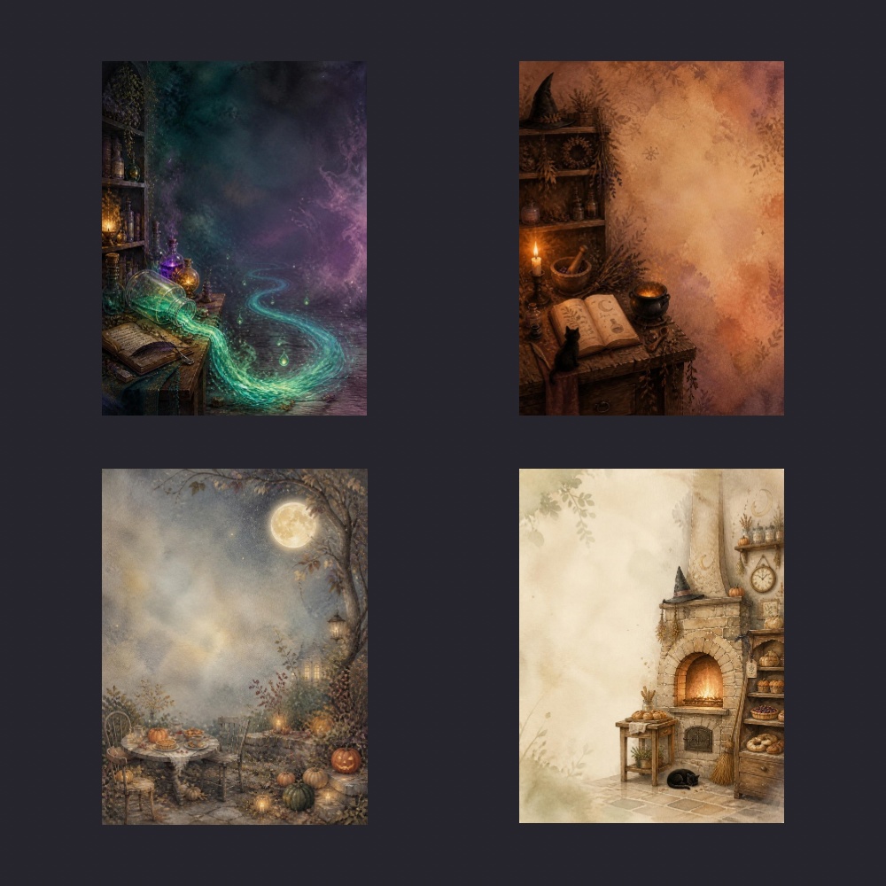 Halloween Mysterious Stories|Digital Paper 20 Designs