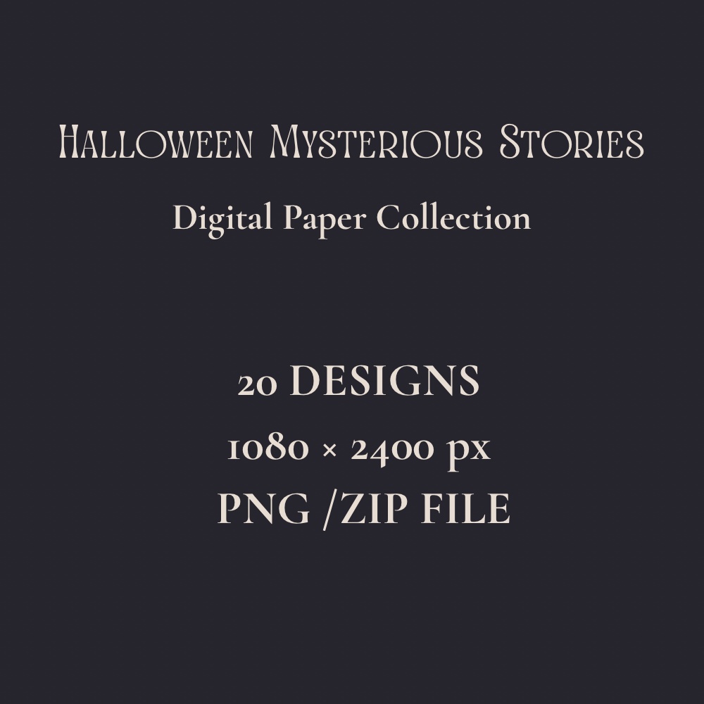 Halloween Mysterious Stories|Digital Paper 20 Designs