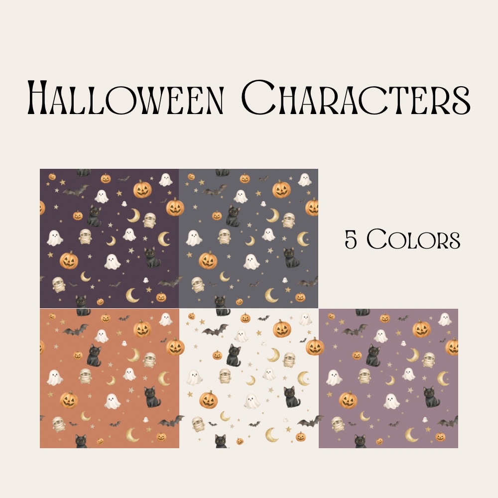 Halloween & Autumn Seamless Patterns