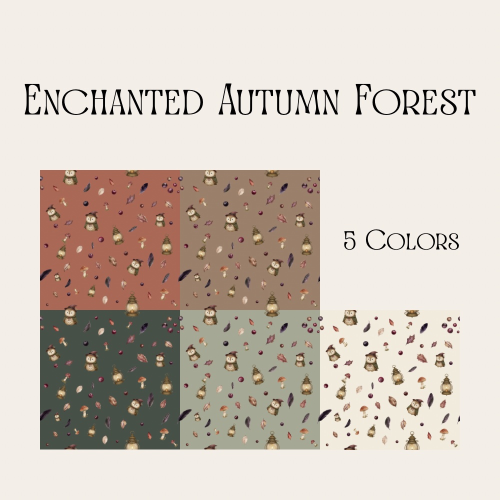 Halloween & Autumn Seamless Patterns