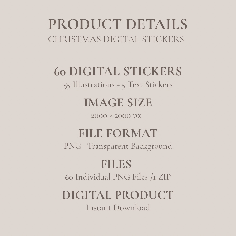 Christmas Digital Stickers