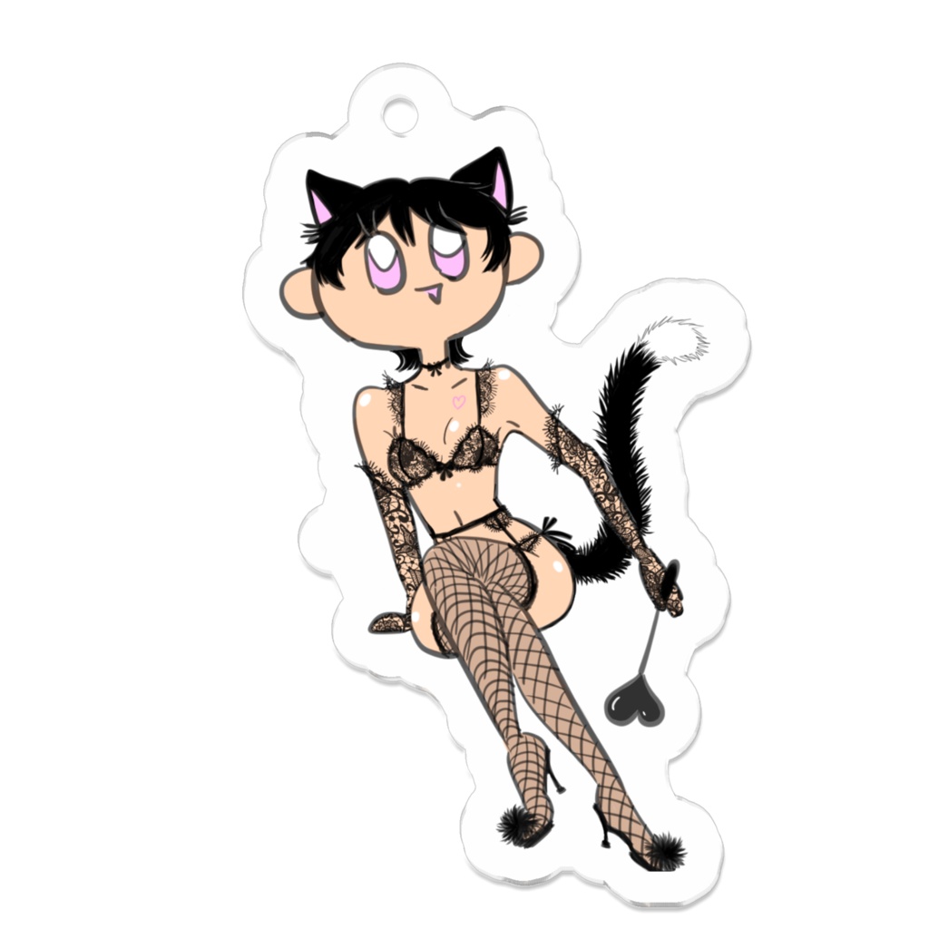 キャットニャーランジェリーるんるんアクキー