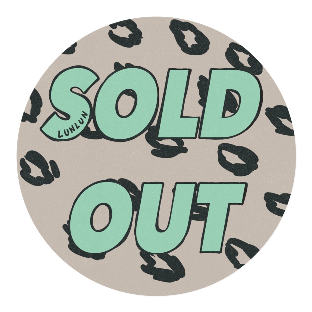 即売会で売り切れ商品の見本に貼る用マスキングテープ 全4色