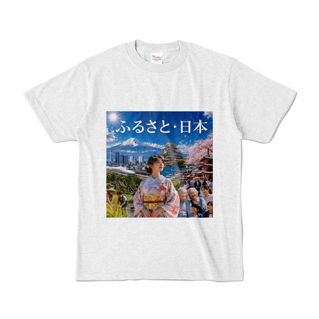 ふるさと日本　Tシャツ　アッシュ（FN-021）