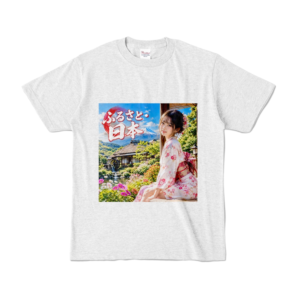 ふるさと日本　Tシャツ　アッシュ（FN-025）