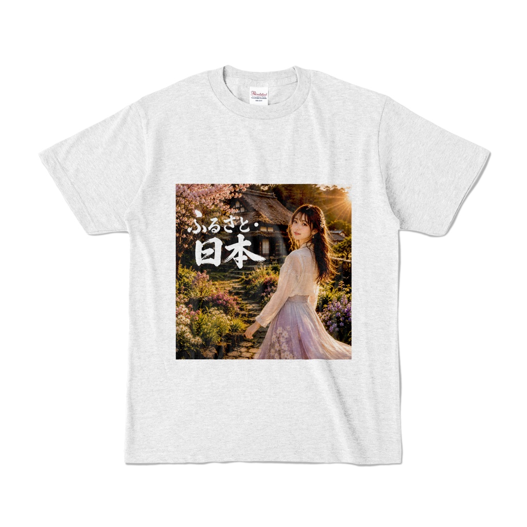 ふるさと日本 Tシャツ アッシュ(FN-026)