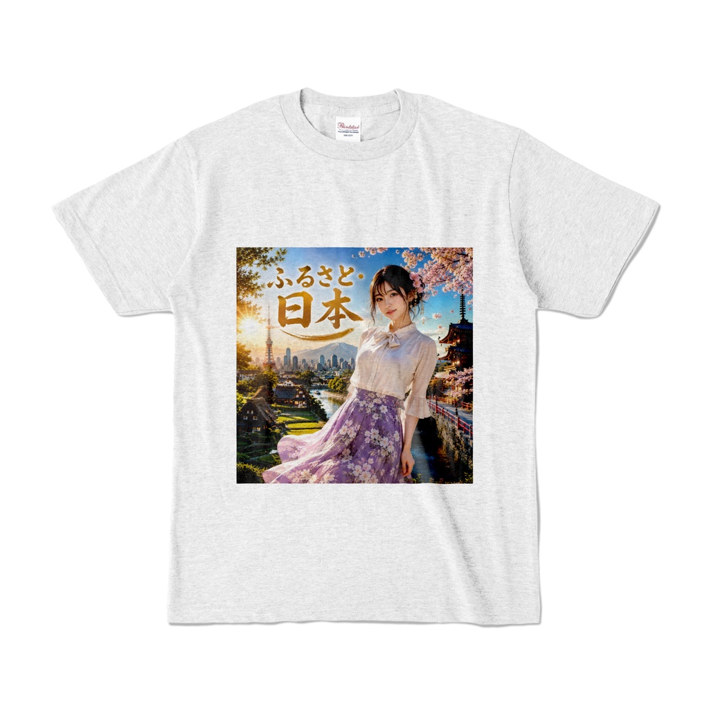 ふるさと日本　Tシャツ　アッシュ（FN-030）