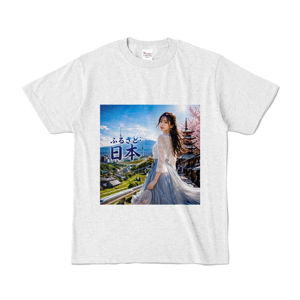 ふるさと日本 Tシャツ アッシュ(FN-031)