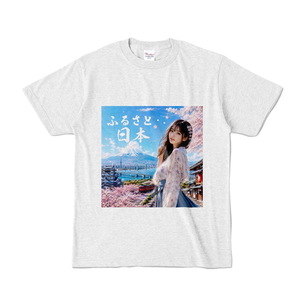 ふるさと日本 Tシャツ アッシュ(FN-032)