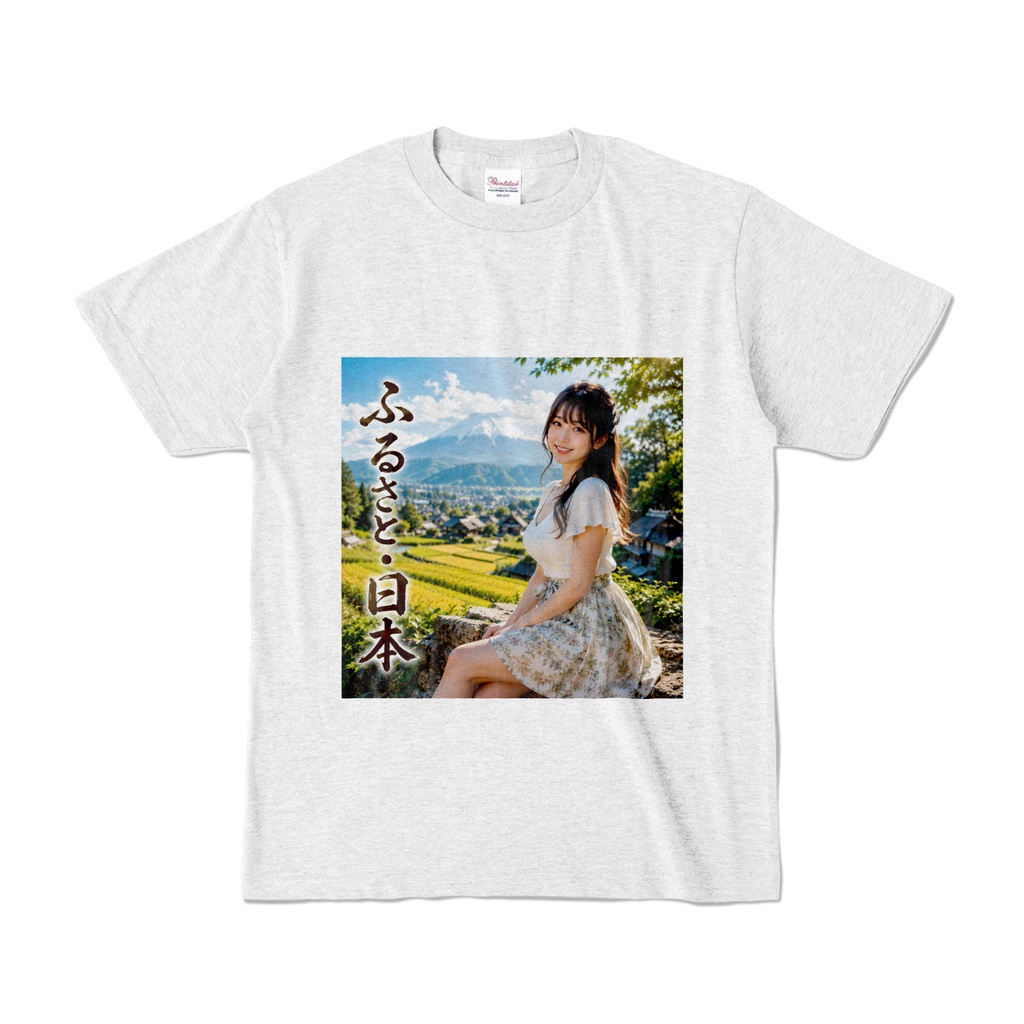 ふるさと日本 Tシャツ アッシュ(FN-036)