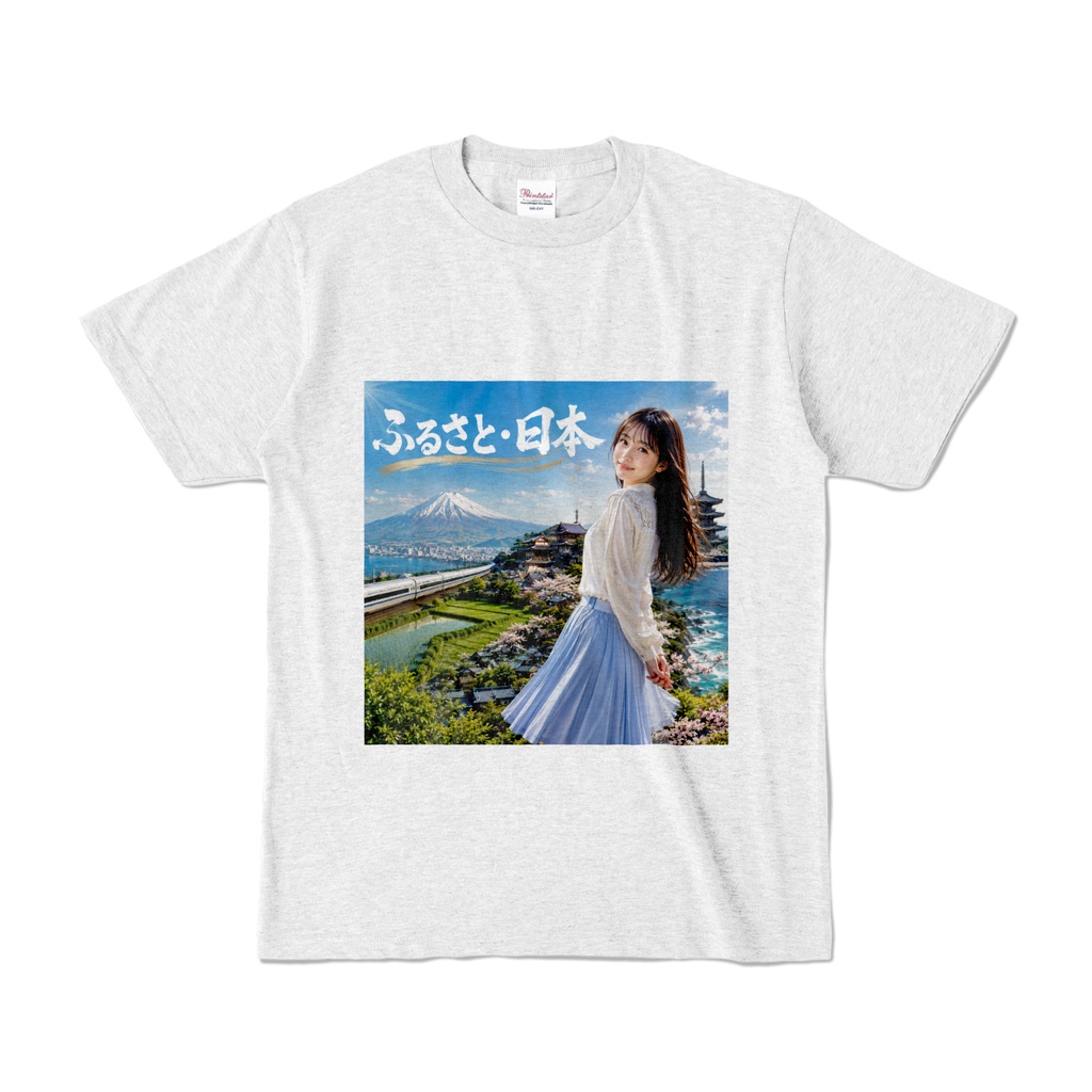 ふるさと日本 Tシャツ アッシュ(FN-044)