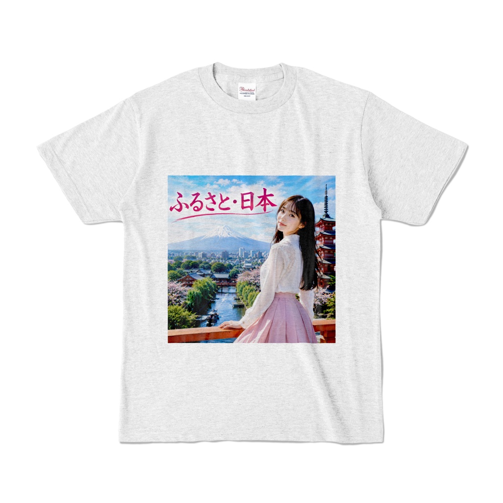 ふるさと日本 Tシャツ アッシュ(FN-045)