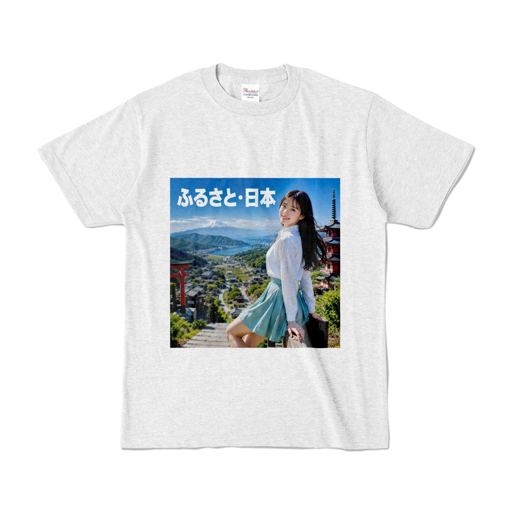 ふるさと日本 Tシャツ アッシュ(FN-048)