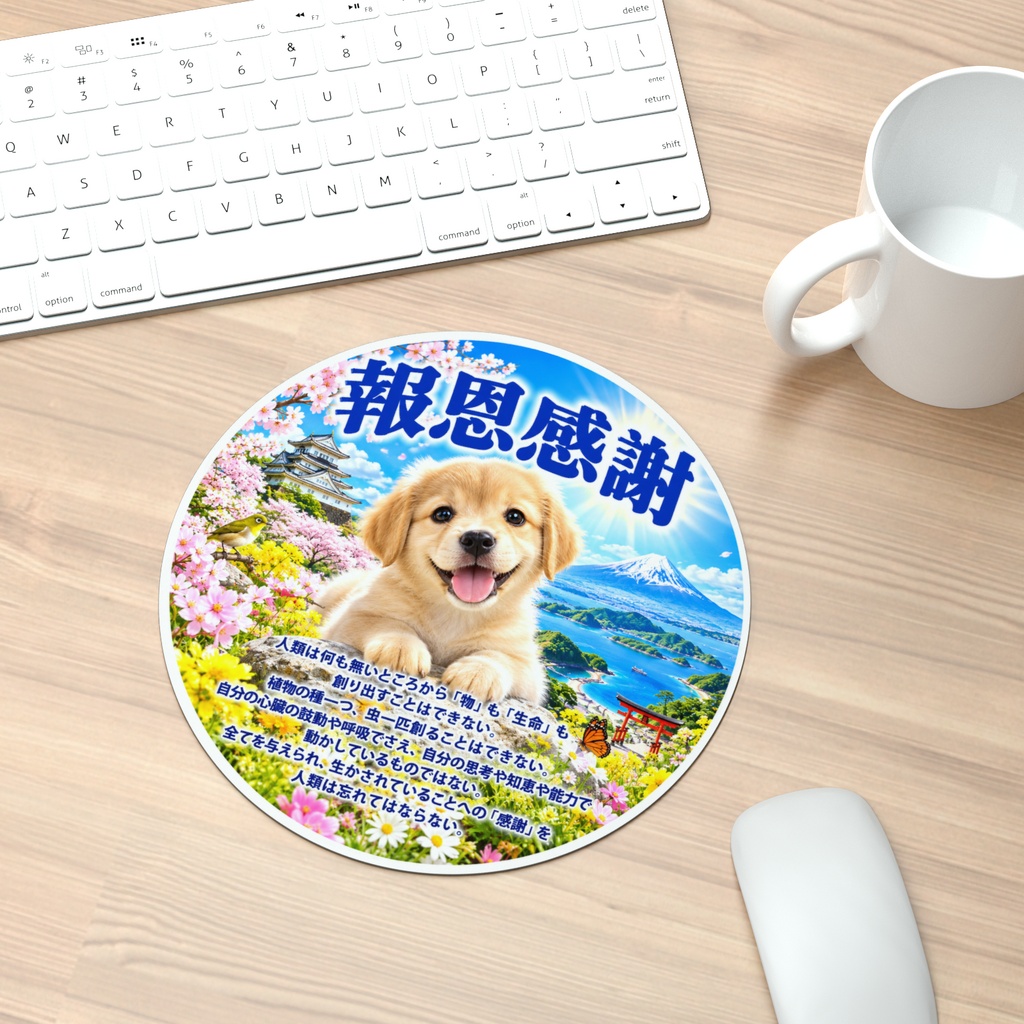 報恩感謝　マウスパッド丸型（HKMMD-001）