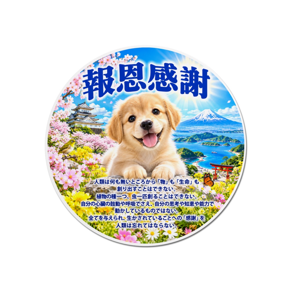 報恩感謝 マウスパッド丸型(HKMMD-001)