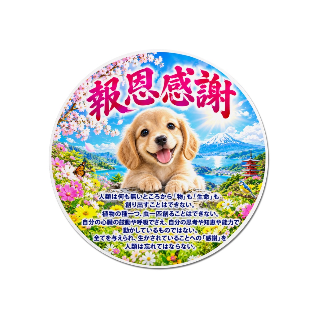 報恩感謝 マウスパッド丸型(HKMMD-004)