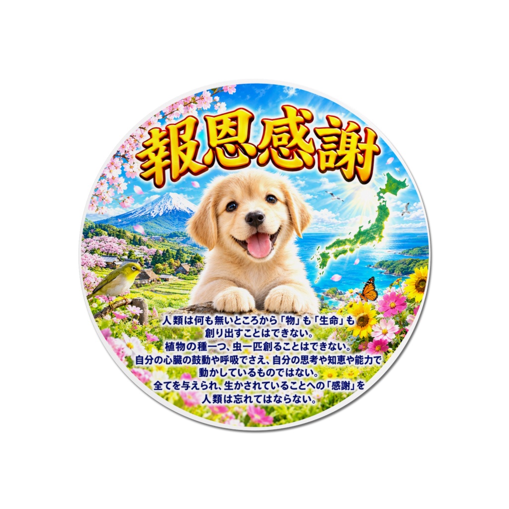 報恩感謝 マウスパッド丸型(HKMMD-005)