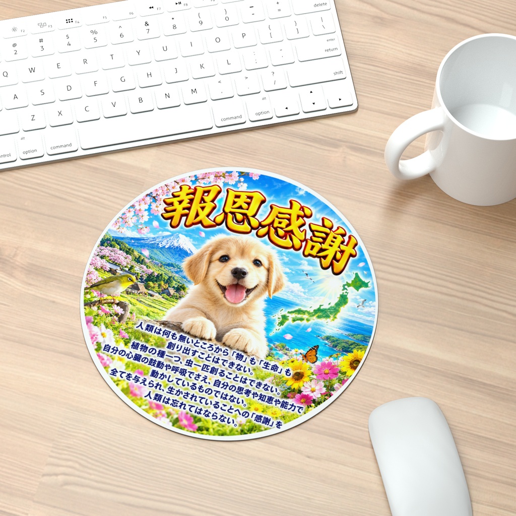 報恩感謝　マウスパッド丸型（HKMMD-005）