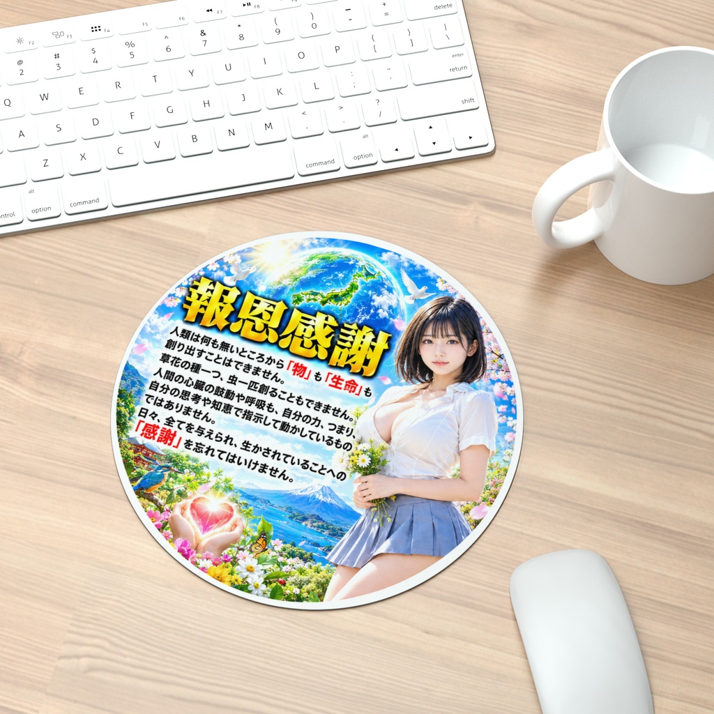 報恩感謝　マウスパッド丸型（HKMMM-001）