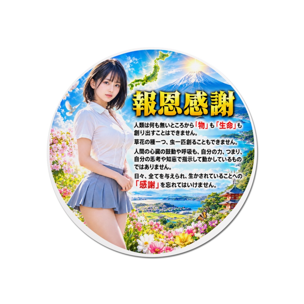 報恩感謝 マウスパッド丸型(HKMMM-002)
