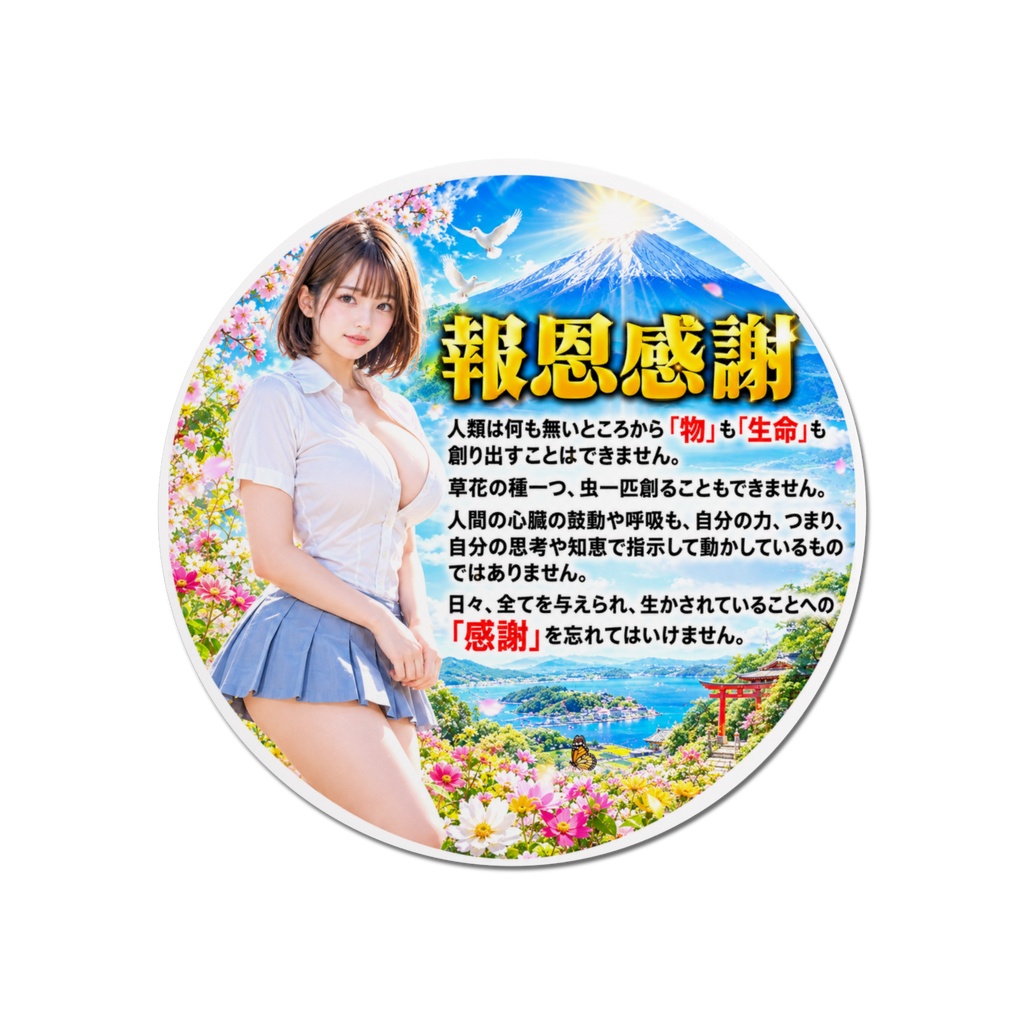 報恩感謝 マウスパッド丸型(HKMMM-004)