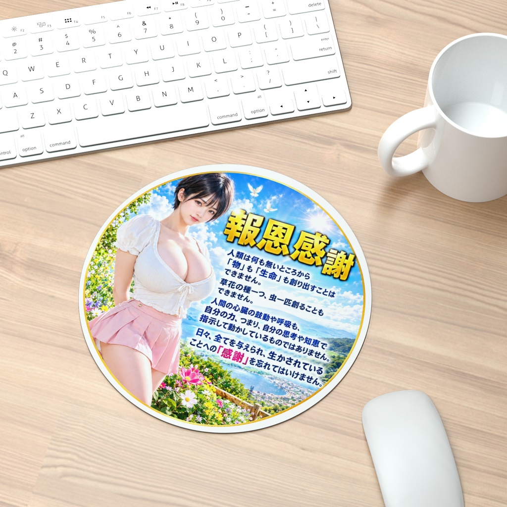 報恩感謝　マウスパッド丸型（HKMMM-005）