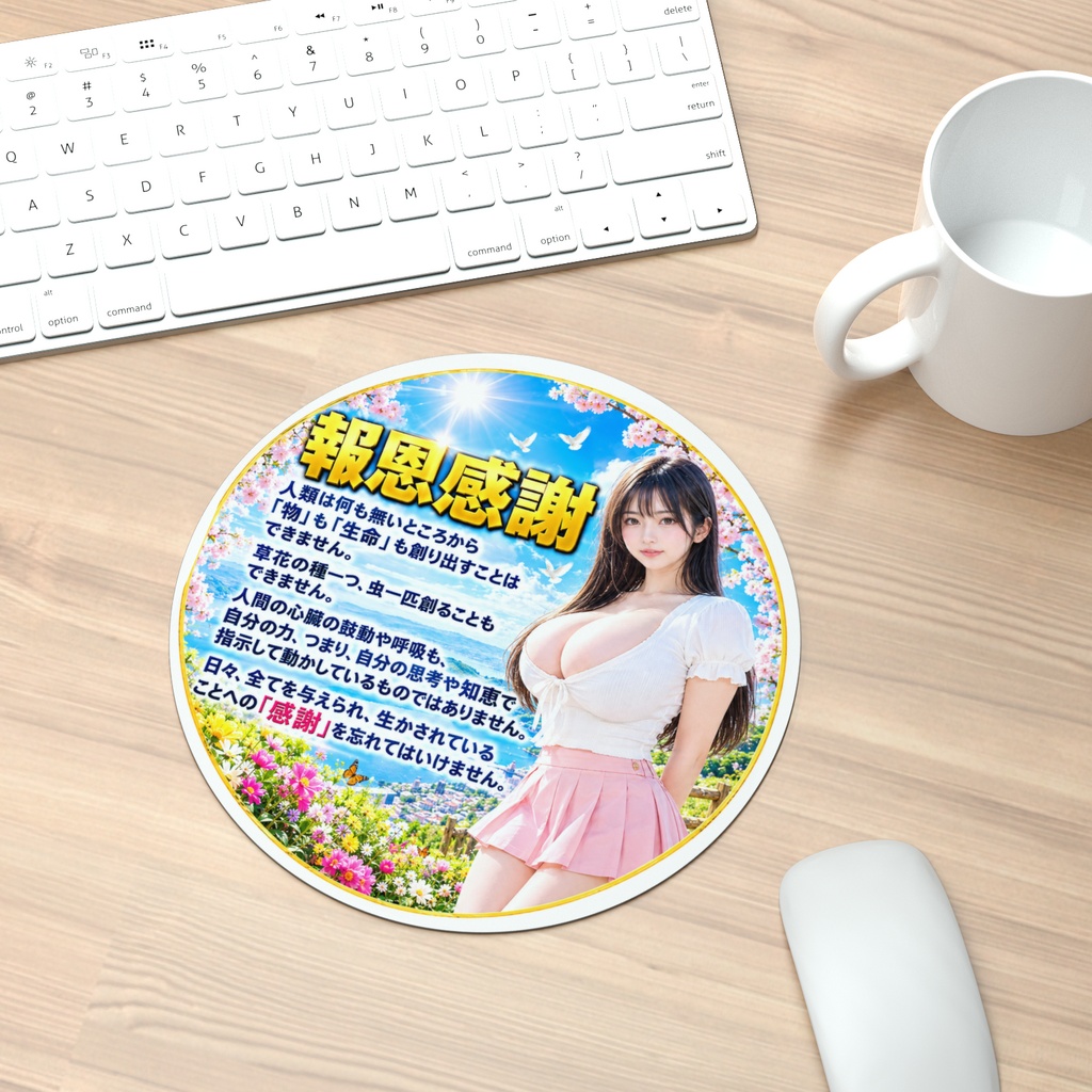 報恩感謝　マウスパッド丸型（HKMMM-006）