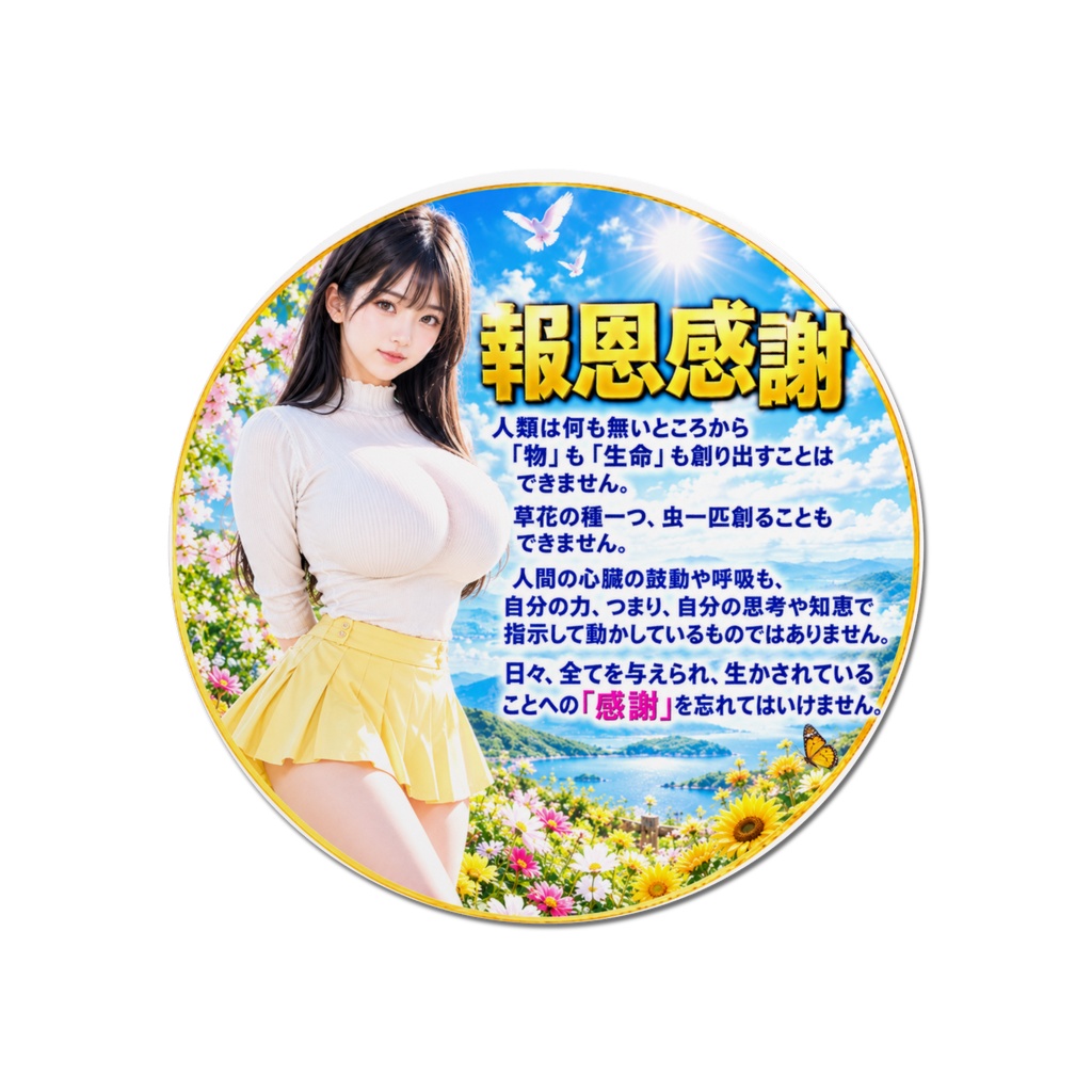 報恩感謝 マウスパッド丸型(HKMMM-007)