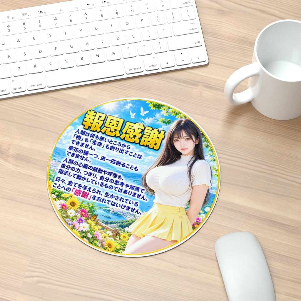 報恩感謝 マウスパッド丸型(HKMMM-008)
