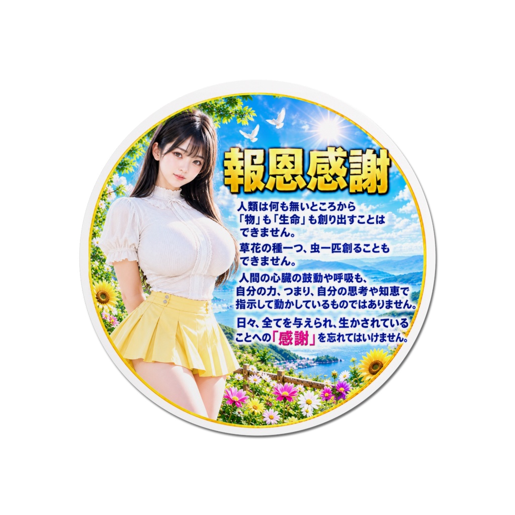 報恩感謝 マウスパッド丸型(HKMMM-009)