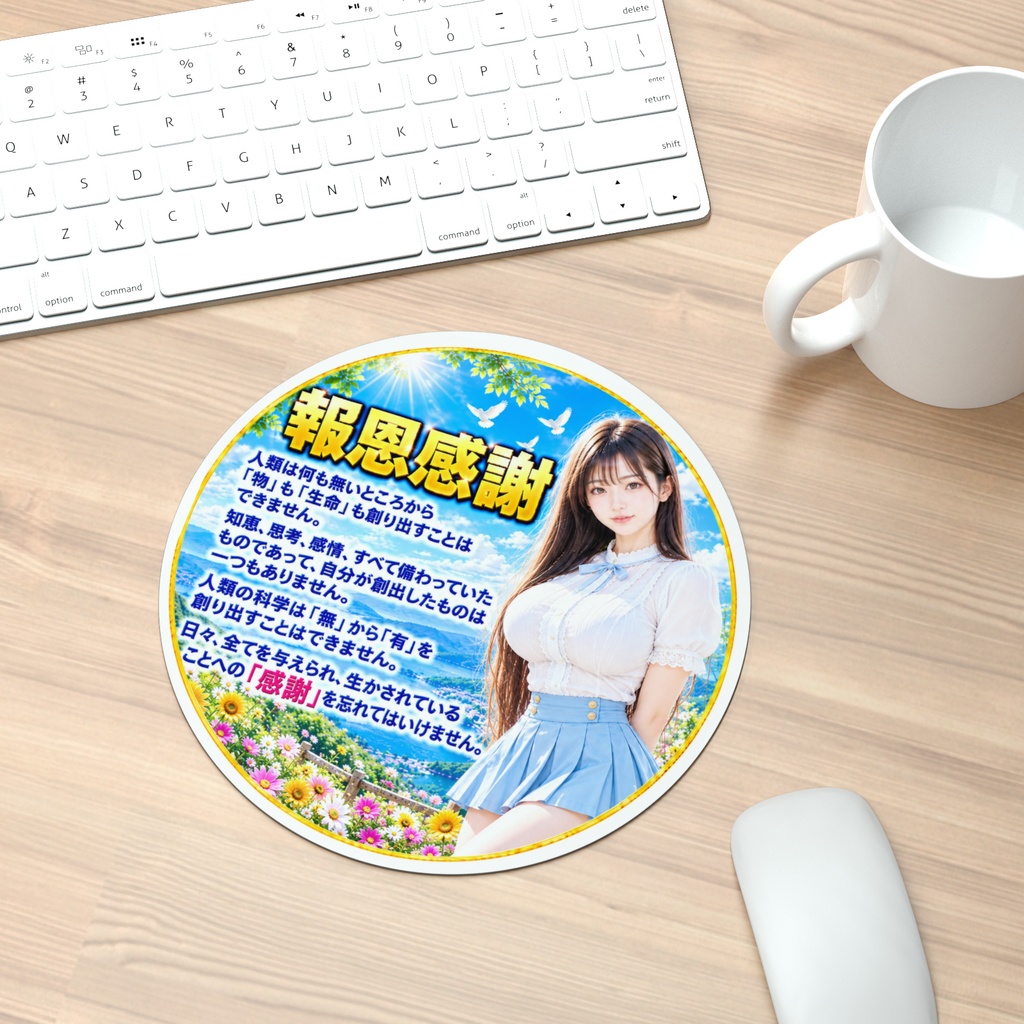 報恩感謝　マウスパッド丸型（HKMMM-010）