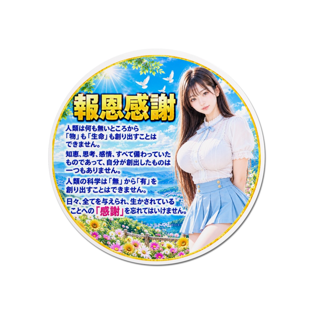 報恩感謝 マウスパッド丸型(HKMMM-010)