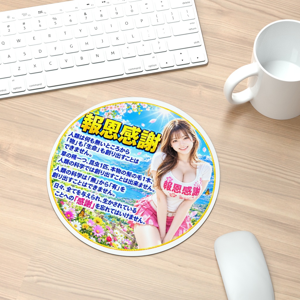 報恩感謝　マウスパッド丸型（HKMMM-012）